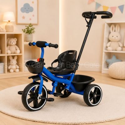2-in-1 Convertible Tricycle with Parental Adjustable Push Handle