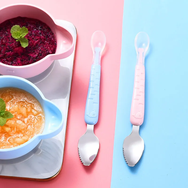 Baby Food Scraper With Spoon