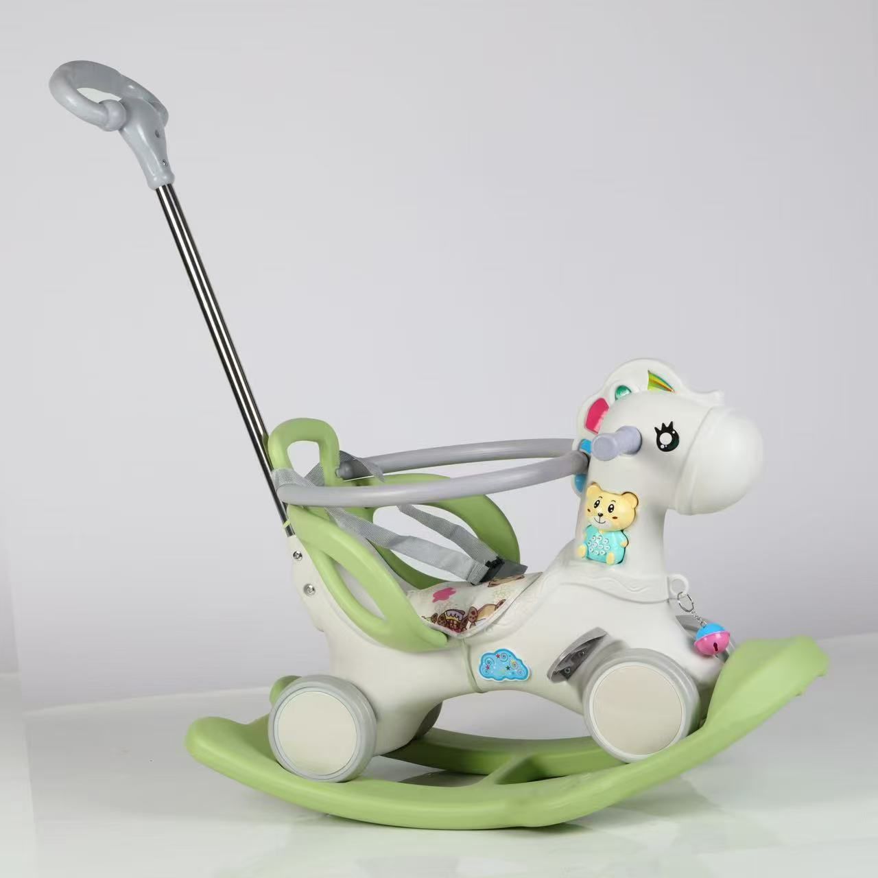 2 in 1 Rocking Horse With Handle