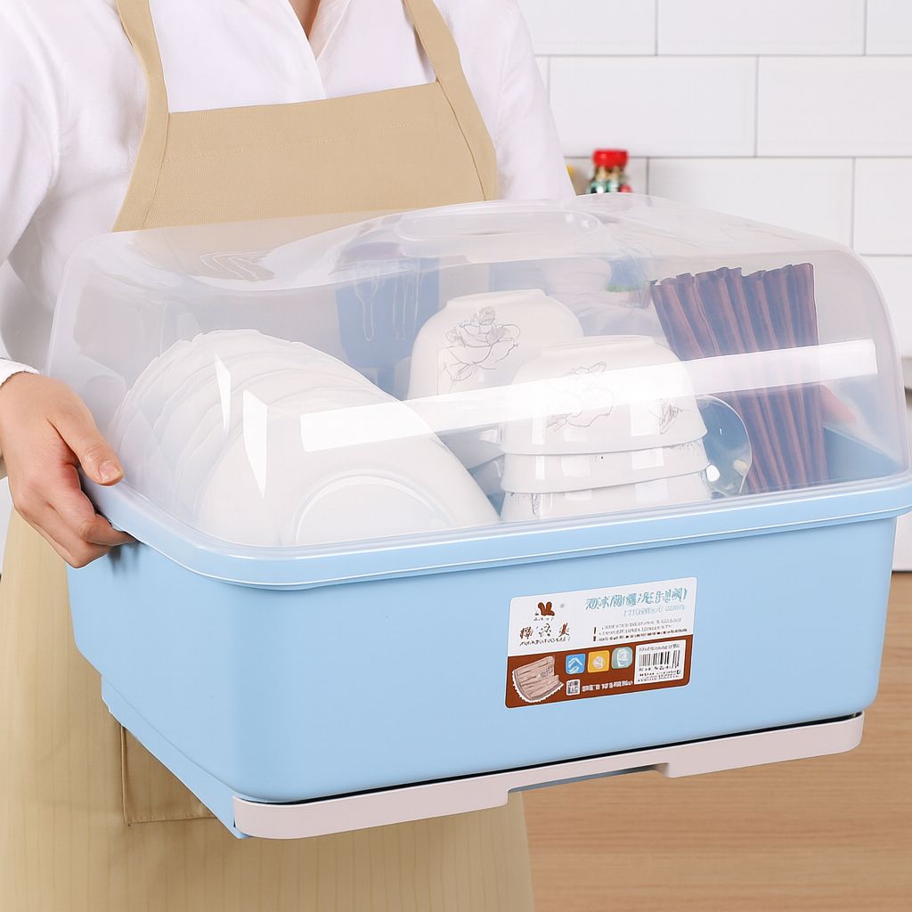 12 Plates Dish Storage Box